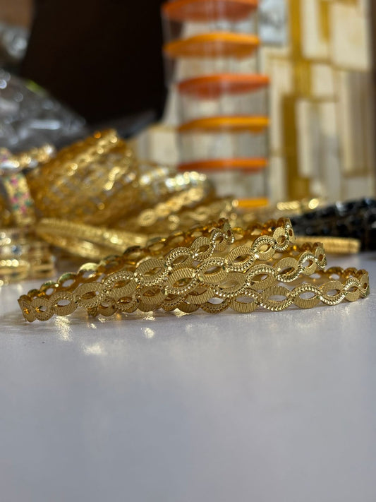 Golden Bracelet for Women -2 Pcs (1 Piar)