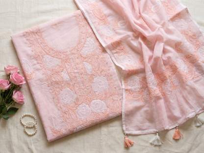 Hand-Embroidered Lucknowi Two-Piece Collection