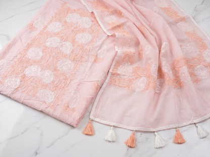 Hand-Embroidered Lucknowi Two-Piece Collection