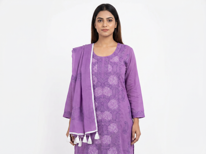Hand-Embroidered Lucknowi Two-Piece Collection