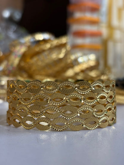 Golden Bracelet for Women -2 Pcs (1 Piar)