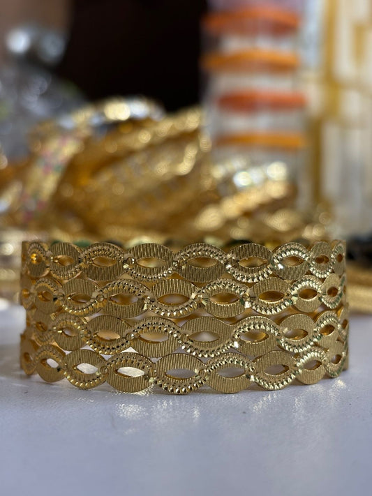 Golden Bracelet for Women -2 Pcs (1 Piar)