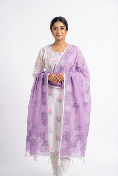 Hand-Embroidered Lucknowi Two-Piece Collection