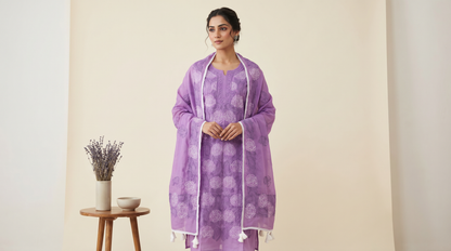 Hand-Embroidered Lucknowi Two-Piece Collection
