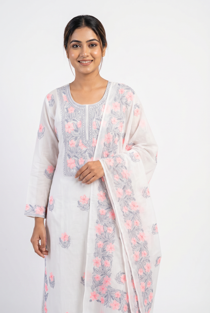 Hand-Embroidered Lucknowi Two-Piece Collection