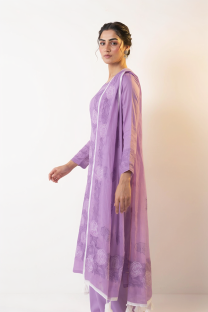 Hand-Embroidered Lucknowi Two-Piece Collection