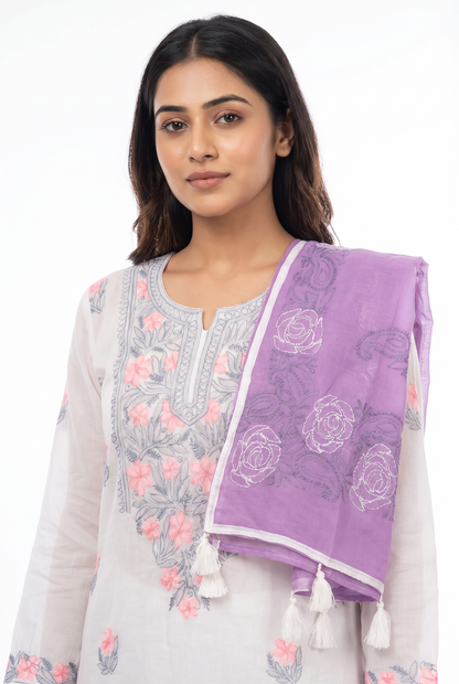 Hand-Embroidered Lucknowi Two-Piece Collection