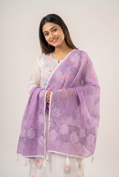 Hand-Embroidered Lucknowi Two-Piece Collection