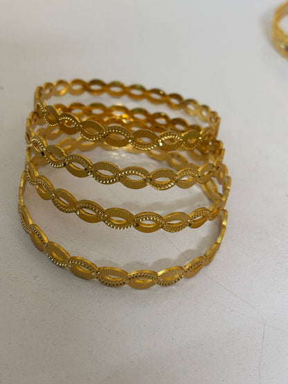 Golden Bracelet for Women -2 Pcs (1 Piar)