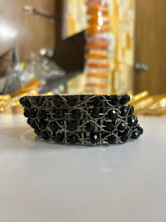 Sparkling Silver Plated Bangle Set (1 piar)
