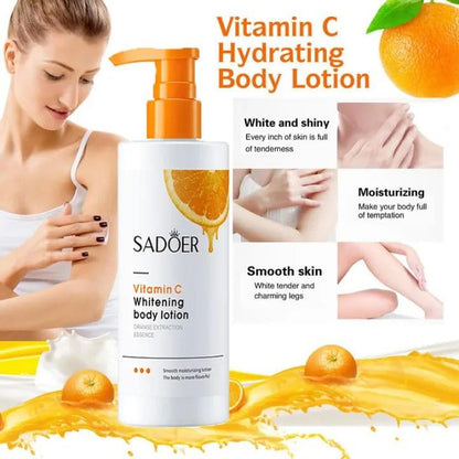 SADOER Oranges VC Exfoliating Scrub Body Wash (300ml) – Mild Body Exfoliator & Brightening Shower Gel