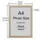 Customizable Frame with Glass A4 Size – Perfect for Certificates, Documents & Wedding Photos