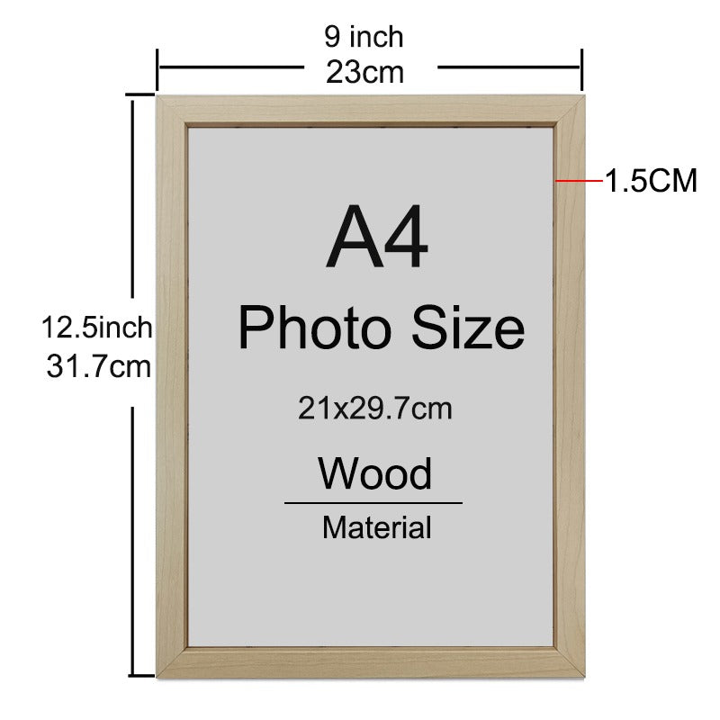 Customizable Frame with Glass A4 Size – Perfect for Certificates, Documents & Wedding Photos