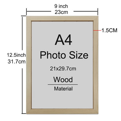 Customizable Frame with Glass A4 Size – Perfect for Certificates, Documents & Wedding Photos
