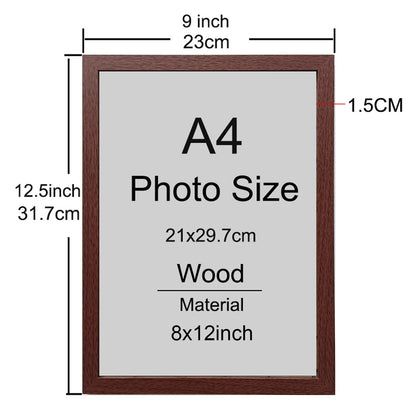Customizable Frame with Glass A4 Size – Perfect for Certificates, Documents & Wedding Photos
